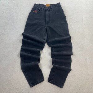 NWT Deadstock Vintage Pepe Jeans Black Denim Embroidered Jeans Size 1/2